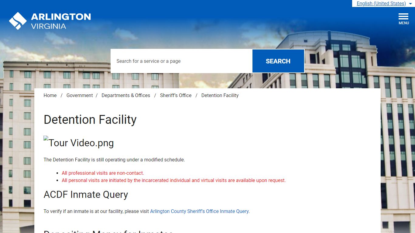 Detention Facility – Official Website of Arlington County Virginia ...